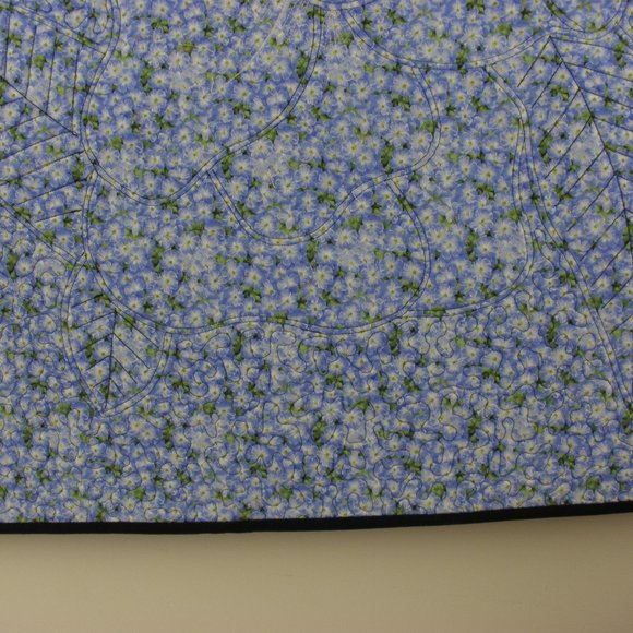 Quilted Fusible Applique Hummingbird Hibiscus 29 1/4" x 23 1/4" Handmade Panel - Picture 14 of 16